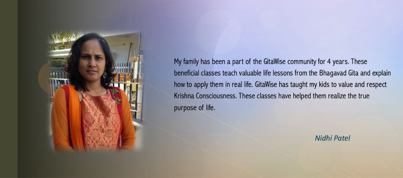 Testimonial from a GitaWise family (5 of 7)